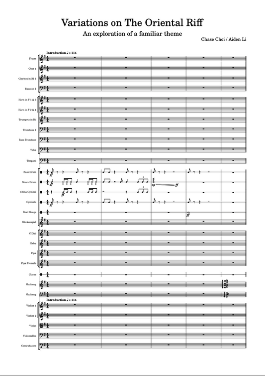 Variations on The Oriental Riff by Chase Choi and Aiden Li